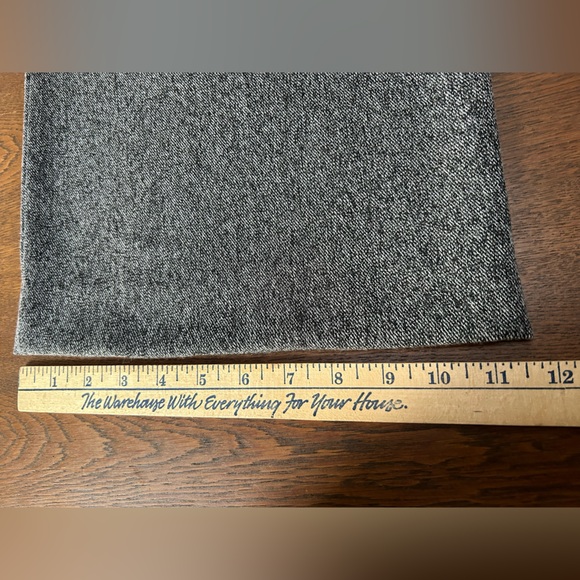 Women Dress Business Casual Work Pants Gray Tweed/ bootcut leg. Wide waistband. - Picture 4 of 8